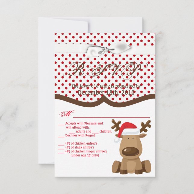 3,5x5 R.S.V.P-kort JULAFTON Lastbil-julbuffel P Inbjudningar (Framsida)