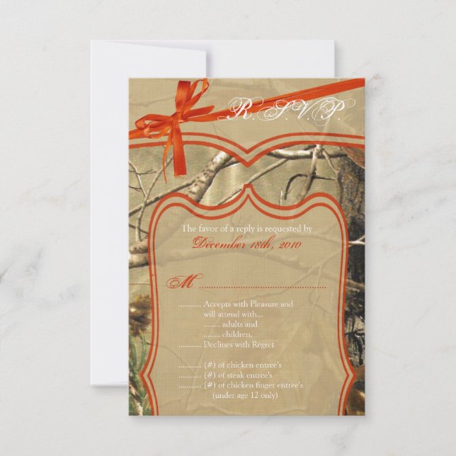 3,5x5 R.S.V.P. Kort Wedding Hunters Cam (Framsida)