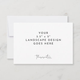 3,5x5" RSVP-bifogad brevkortmall för tryckning OSA Kort