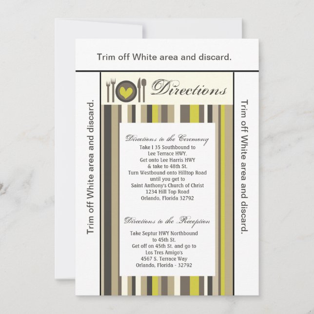 3,5x6-China för visitkort Platt Silverware Ställe Inbjudningar (Framsida)