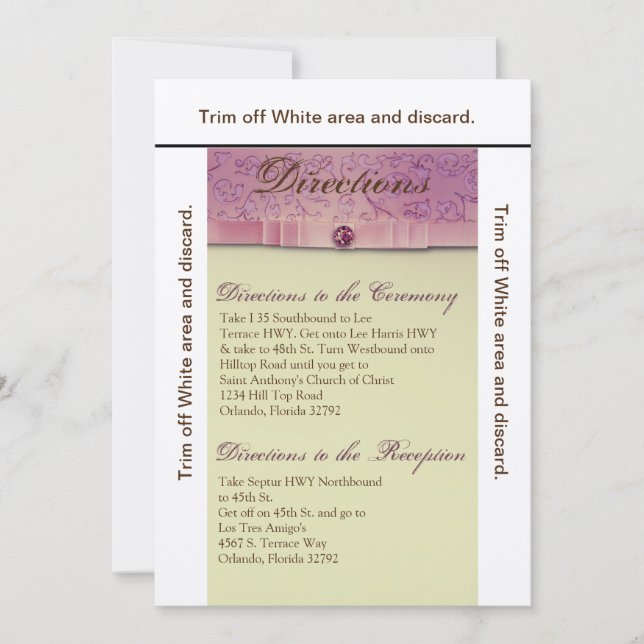 3.5x6 Inpräglat band med Ametyst-judiskt kort (Framsida)