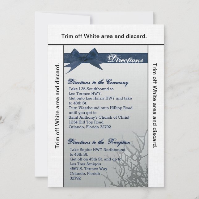 3,5x6-riktningskort, frostat glas, krackat Spegel Inbjudningar (Framsida)