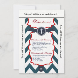 3.5x6 Riktningskort Nautilus Ankar Kompass Ocea Inbjudningar