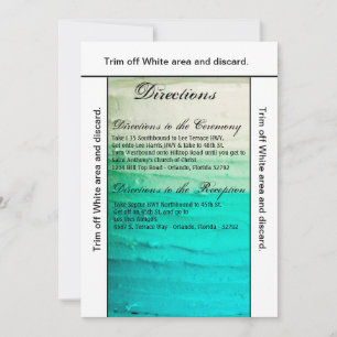 3,5x6-riktningskort, Ombre Frosting Blue Inbjudningar