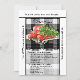 3,5x6 Riktningskort XMAS Lastbil Baffalo Rutig Jul Inbjudningar