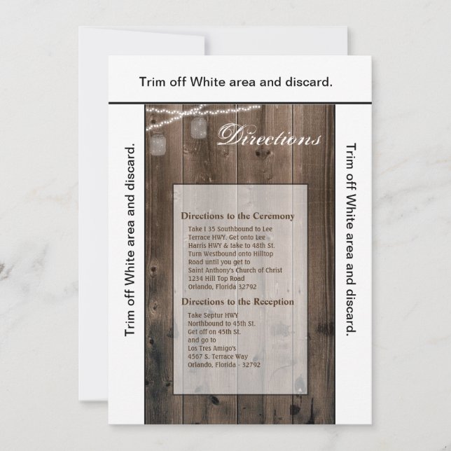 3.5x6 Riktningskortet Mason Burk String Ljus Barn Inbjudningar (Framsida)