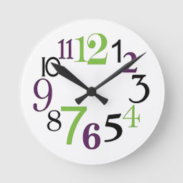 ’3-6-9-12 O’Clock’ Rund Klocka