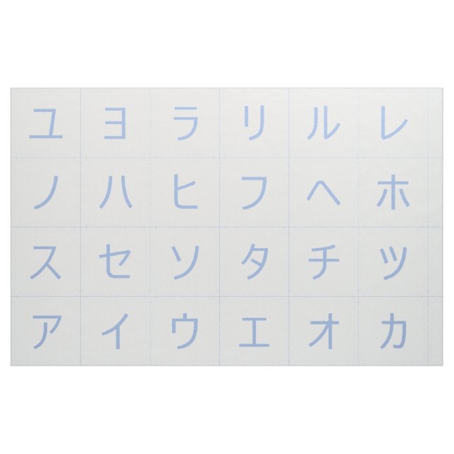 3,75-tums Katakana Baby Blocks Ansikte Blue Segaih Tyg (Fat Quarter)