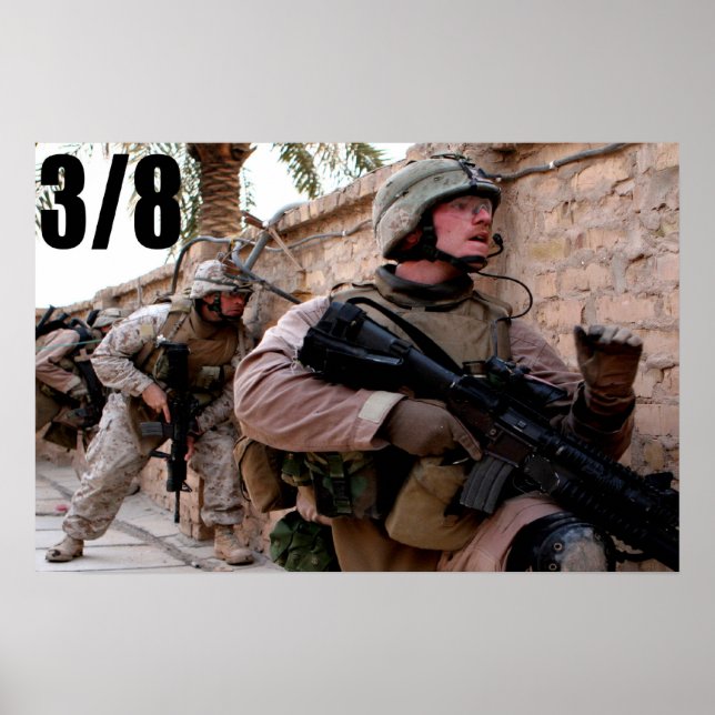 3/8 Marines i Irak Poster (Framsidan)