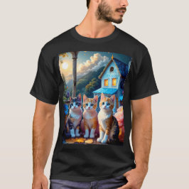 3 Adorable Artist designed Kittens T Shirt