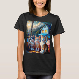 3 Adorable Artist designed Kittens T Shirt