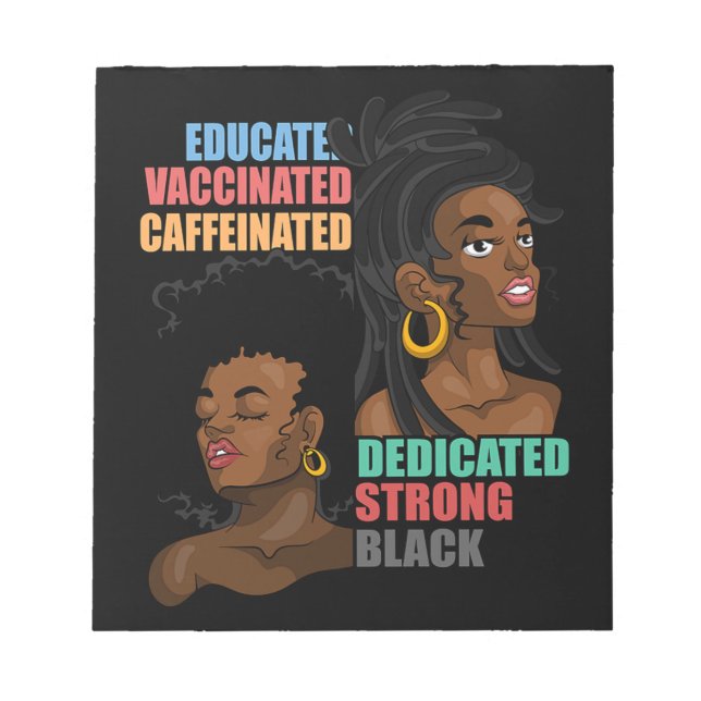 3 African American Women Equality Black Strong Pro Anteckningsblock (Framsida)