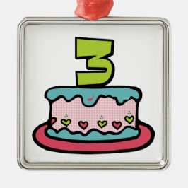 3 Ålderskaka Julgransprydnad Metall