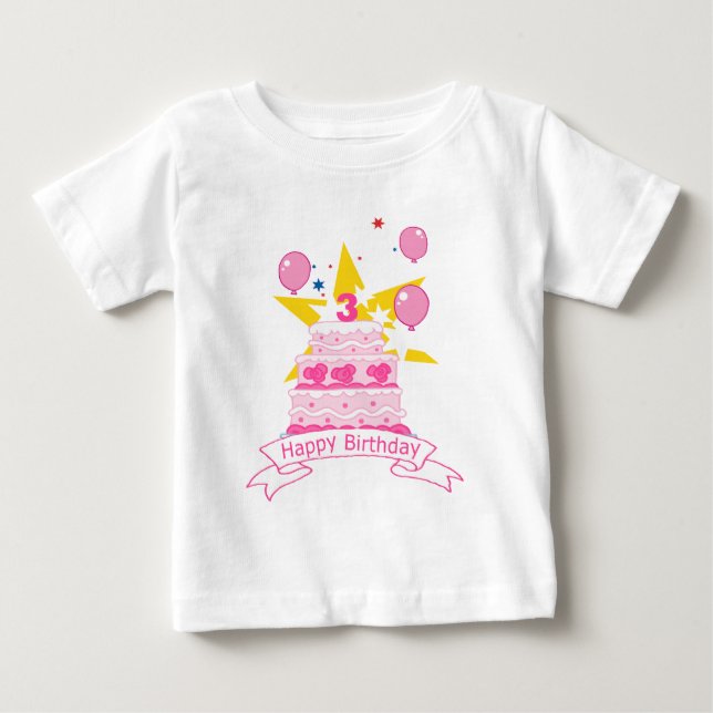 3 Ålderskaka Tee Shirt (Framsida)