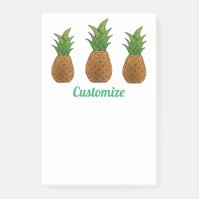 3 Ananas Thunder_Cove Post-it Block (Framsida)