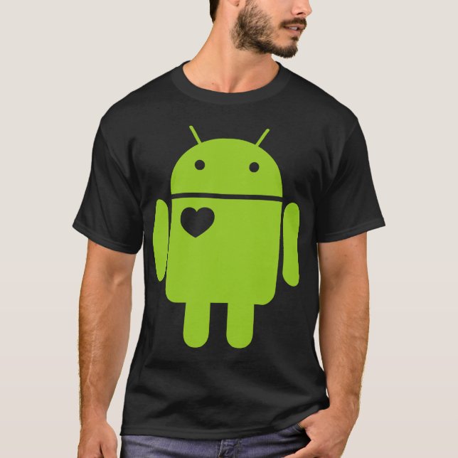 <3 Android Tee Shirt (Framsida)