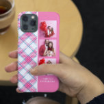 3 Anpassat namn för Photo Preppy Rosa Play Modern<br><div class="desc">3 Photo Preppy Rosa Play Modern Girly Anpassningsbar Personlig Namn Smartphone iphone case har 3 av dina favoritfoton med ditt eget namn på en rosa för diskettering av snyggt, blå och vit plaid mönster. Perfekt för födelsedag, jul, Mors dag, syster, bästa vän med mera. Designad av © Evco Studio www.zazzle.com/store/evcostudio...</div>