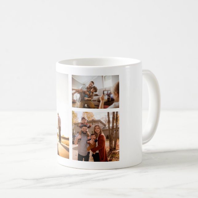 3 Anpassningsbars fotokollage-Personlig Kaffemugg (Framsida höger)