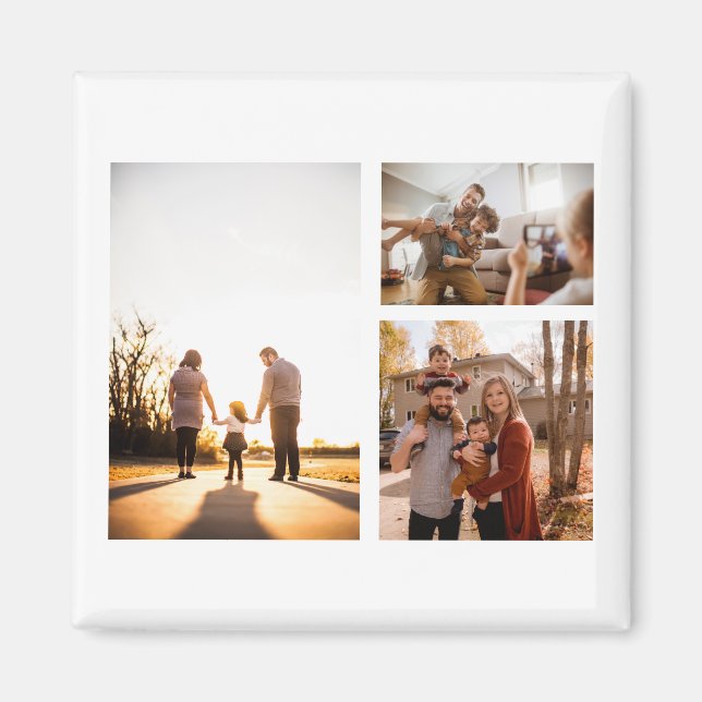 3 Anpassningsbars fotokollage-Personlig Magnet (Framsidan)