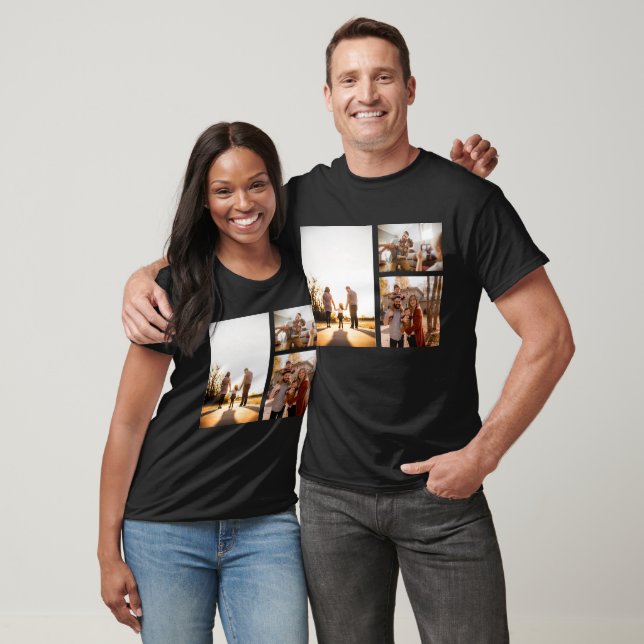 3 Anpassningsbars fotokollage-Personlig T Shirt (Unisex)