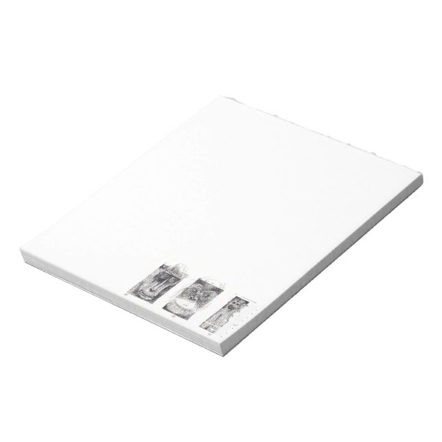 3 apor kinesiskt nyår Zodiac-anteckningsblock Anteckningsblock (Roterad)