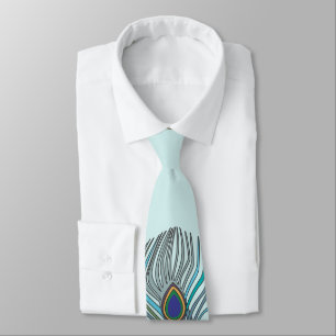 3 AquaFeathers Peacock Tie 4 Bröllop eller när som Slips