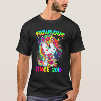 3 år gammal 3:e födelsedagen Unicorn Girl Fabulous T Shirt