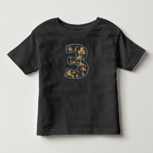 3 år gammal byggplatskran t shirt