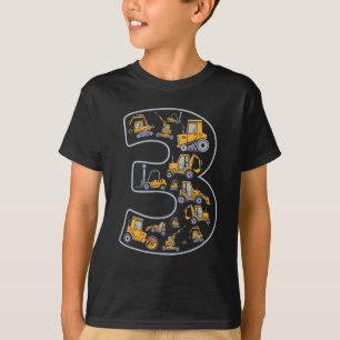 3 år gammal byggplatskran t shirt