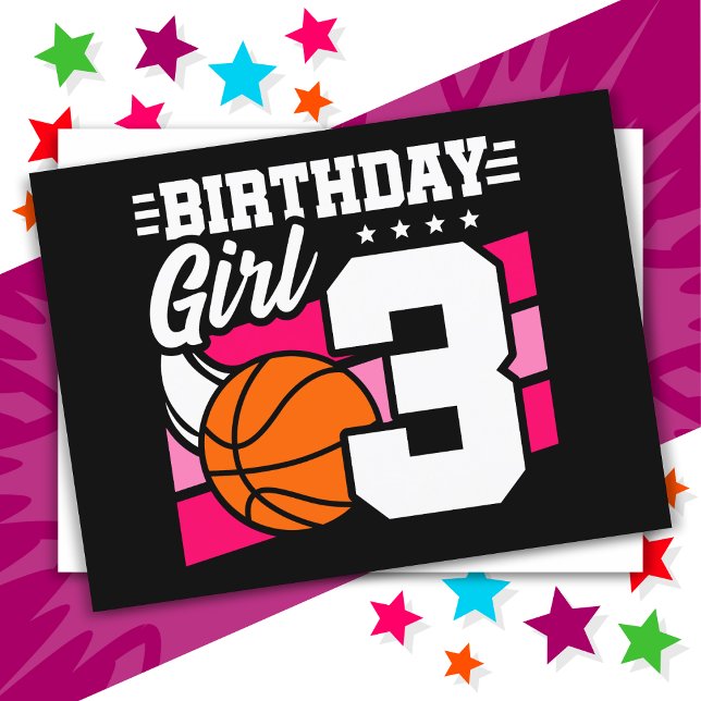 3-Årig Basketfest 3-års Födelsedagsfirande för Fli Vykort (Skapare uppladdad)