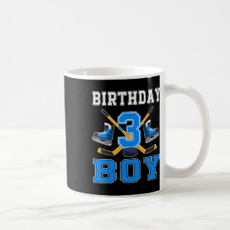 3-årig födelsedags pojke ishockey 3:e fest kaffemugg
