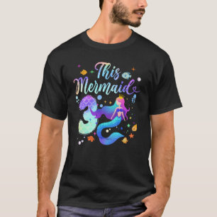 3 års ålder Den här Sjöjungfrun är 3:e födelsedags T Shirt