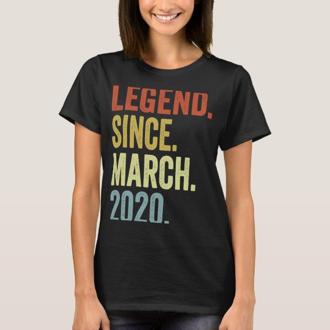 3 års ålder sedan mars 2020 3:e födelsedagen t shirt (Framsida)