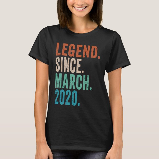 3 års ålder sedan mars 2020 t shirt (Framsida)