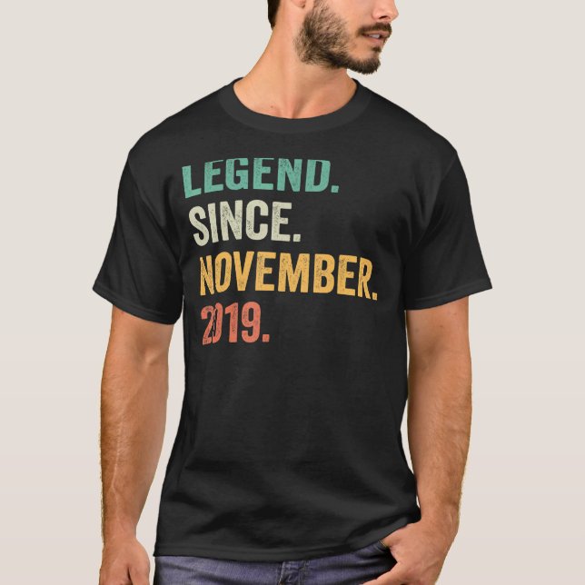 3 års ålder sedan november 2019 t shirt (Framsida)