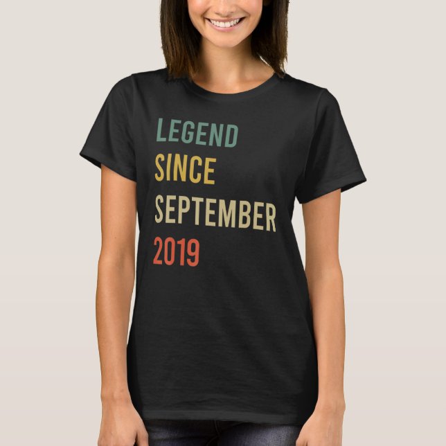 3 års ålder sedan september 2019 3:e födelsen t shirt (Framsida)