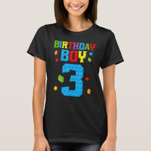 3 års Bygg i Master Builder 3:e födelsedagspojken  T Shirt