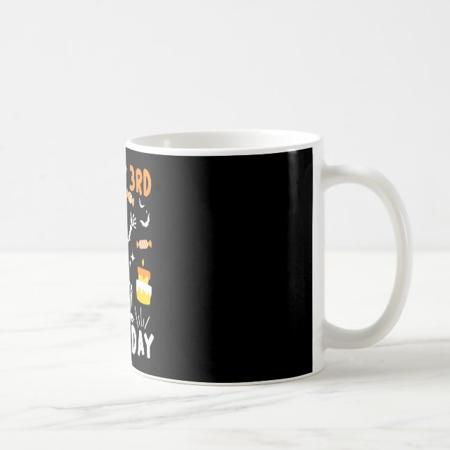 3-års födelsedag barn rolig skelett 3: e boo dag kaffemugg (Höger)