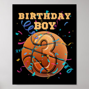 3-års födelsedags pojke tre år gammal sketll-spela poster