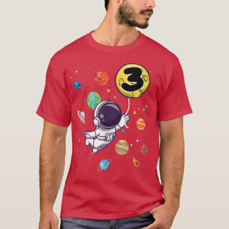 3 års gamla födelsedagsgåvor Astronaut Birthday T Shirt