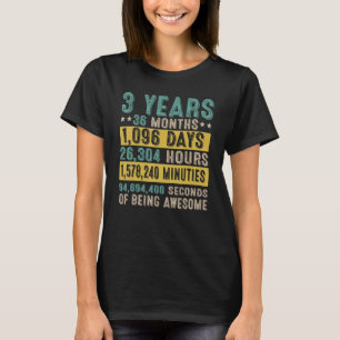 3 års gamla gåvor Vintage Fantastisk 3:e födelseda T Shirt