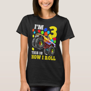 3 års gammal 3:e födelsedag Lastbil-bil T Shirt