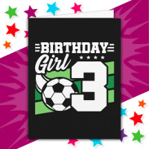 3 års gammal fotboll Party 3:e födelsedagsflickan
