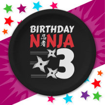 3 års gammal Ninja Party Stars Kids 3:e födelsedag