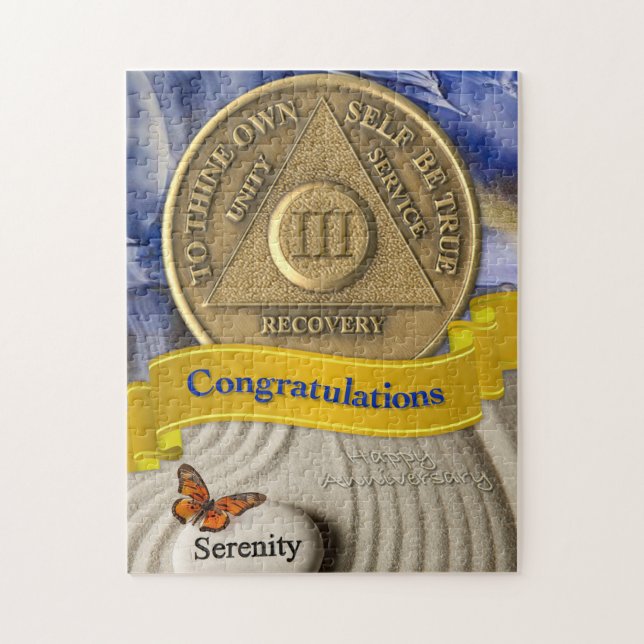 3 års Grattis på årsdagen Pussel (Vertikal)