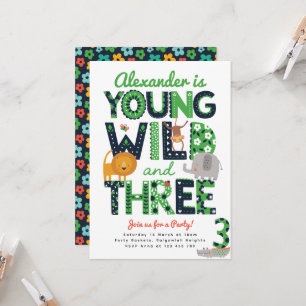 3-års inbjudan, Young Wild Three, Safari 3rd Inbjudningar