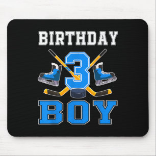 3 års Old Birthday Boy Ice Hockey 3:e Party Musmatta