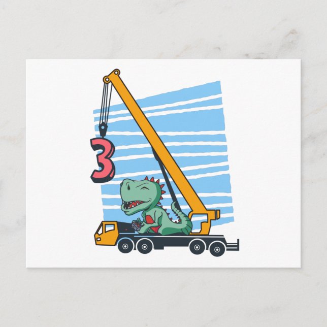 3-årsdag för 3-åriga barn Födelsedag Vykort (Framsida)