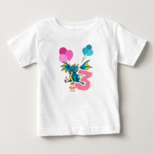  3-årsdagsdrake T-shirt