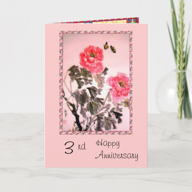 3-årsjubileumskort kort (Framsida)